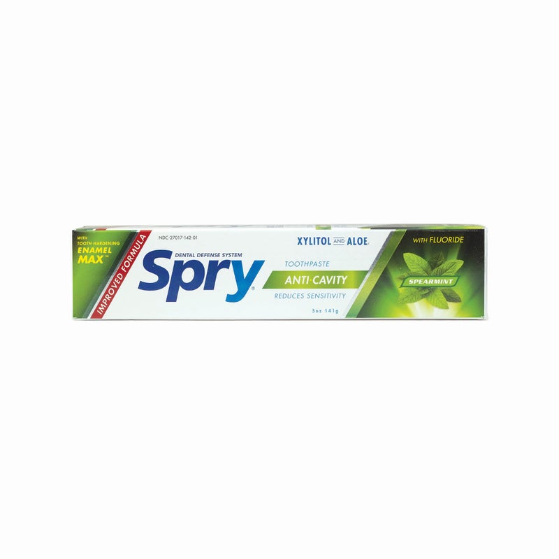 Spry Xylitol Toothpaste with Fluoride, Natural Spearmint, Anti-Cavity, 5 oz (3 Pack) - Image 4